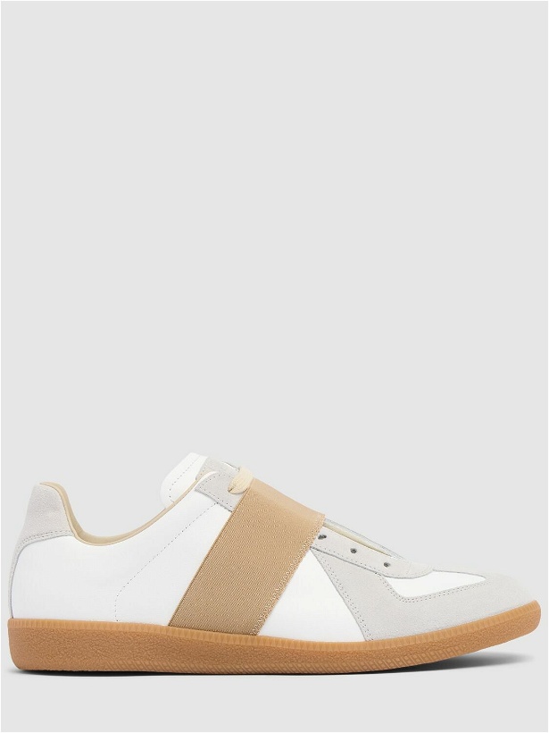 Photo: MAISON MARGIELA Replica Leather Sneakers with elastic Band