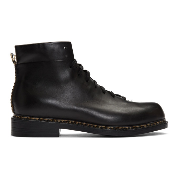 Photo: Feit Black Braided Lace-Up Boots