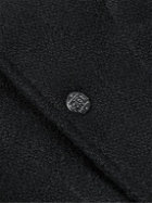 Polo Ralph Lauren - Logo-Appliquéd Embroidered Leather and Wool-Blend Varsity Jacket - Black