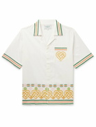 Casablanca - Convertible-Collar Broderie Anglaise Cotton Shirt - White