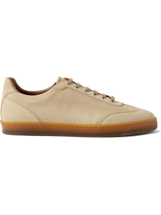 Photo: Brunello Cucinelli - Suede Sneakers - Neutrals