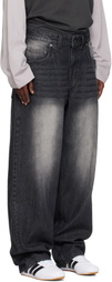 Dime Black Classic Baggy Jeans