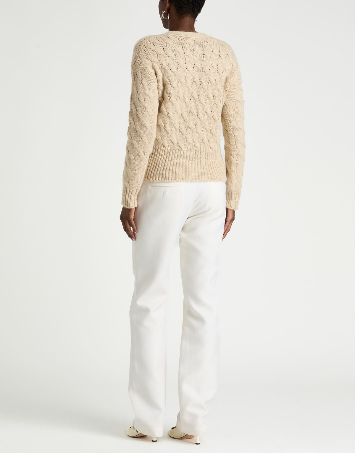 Manila Grace Womens Cardigan in Beige