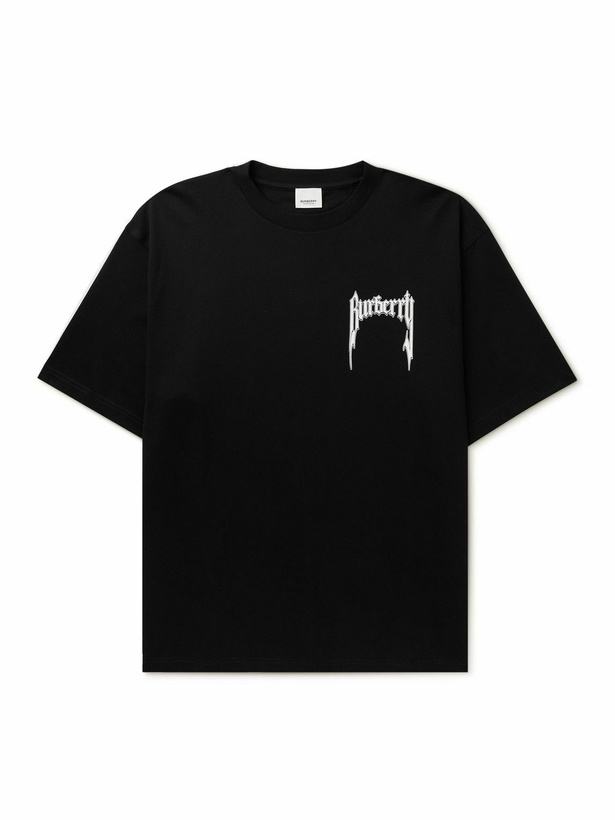 Photo: Burberry - Logo-Print Cotton-Jersey T-Shirt - Black