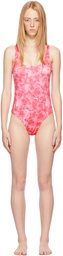 Saks Potts Pink Fredz One-Piece Swimsuit