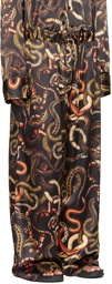 LU'U DAN Black Snake Pyjama Trousers