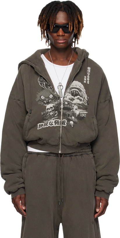 Photo: LU'U DAN Gray Wadded Hoodie