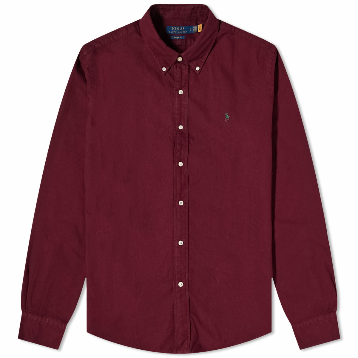 Photo: Polo Ralph Lauren Men's Garment Dyed Button Down Shirt in Harvard Wine