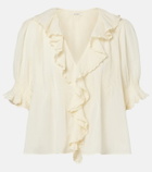 Dôen Henri ruffled cotton blouse