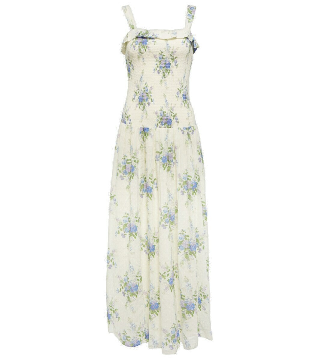 Loveshackfancy Rialto Ruffle-trimmed Lace Maxi Dress Rose