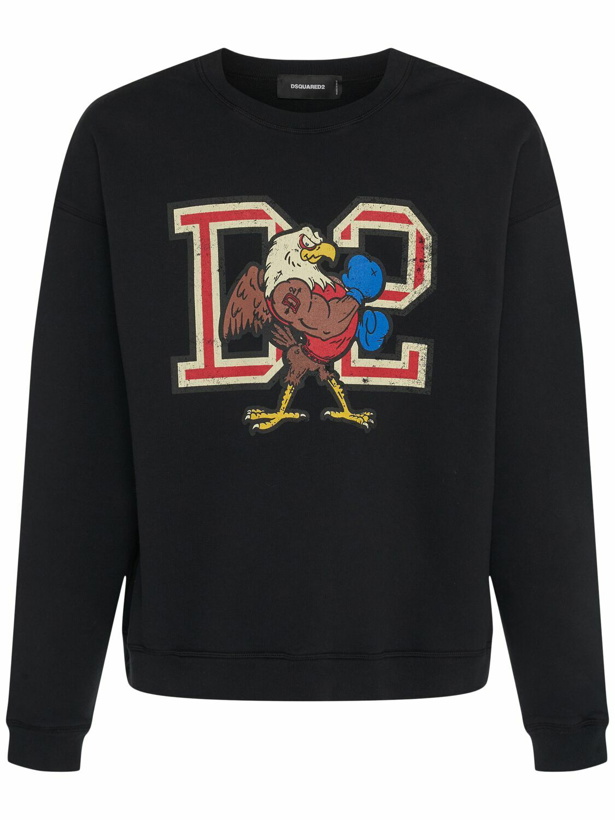 Photo: DSQUARED2 Relaxed Fit Cotton Crew Sweatshirt