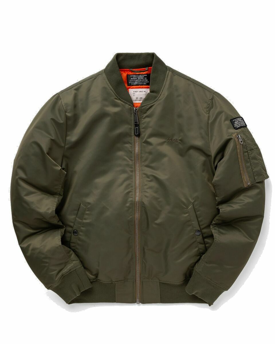 Navy Flap-pocket bomber jacket, Schott NYC