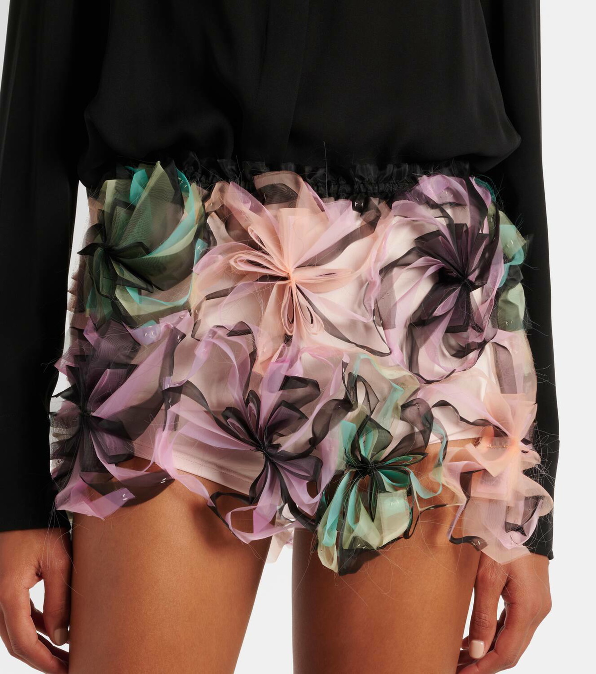 Susan Fang Air-Whirl floral-appliqué miniskirt Susan Fang