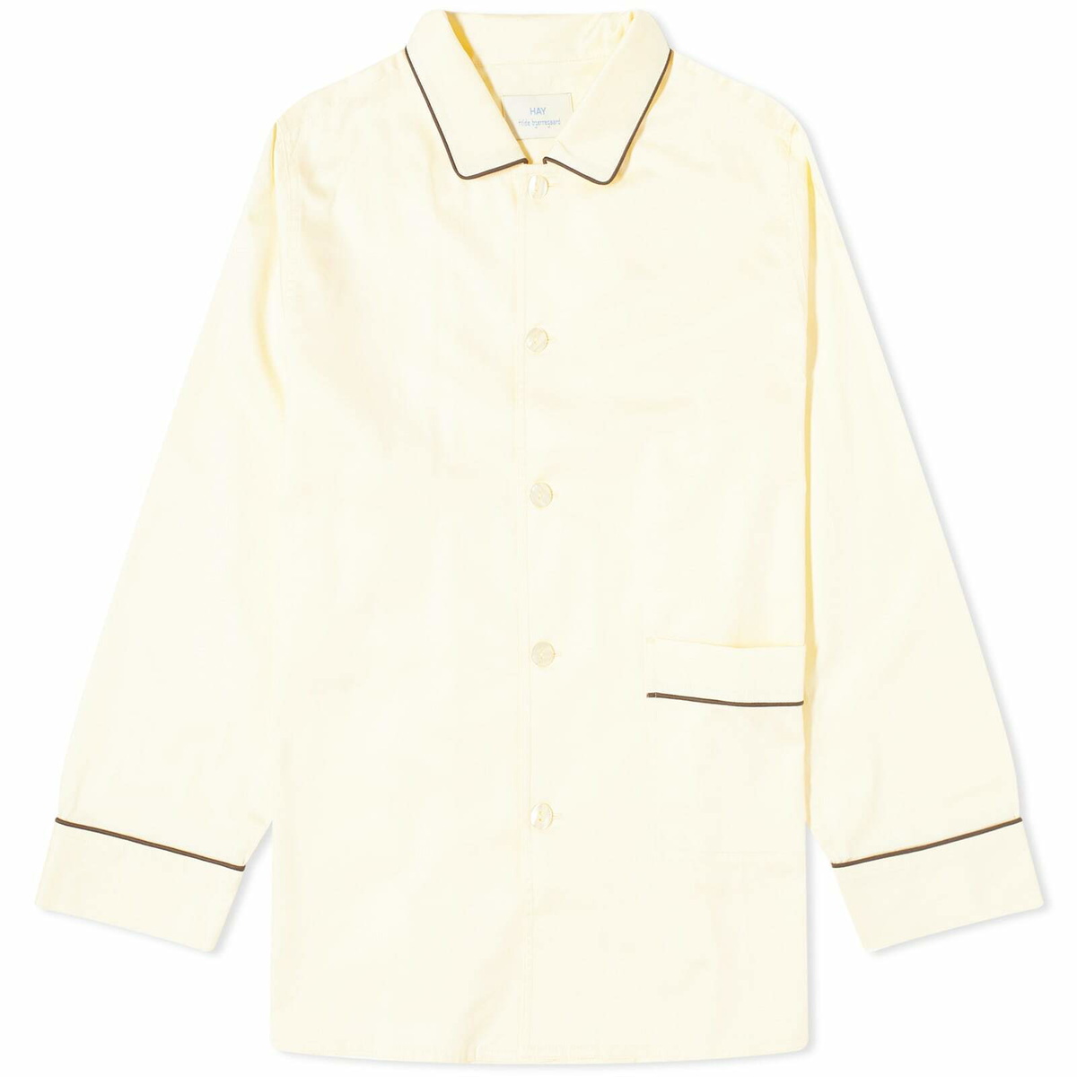 HAY Women's Outline Long Pyjama Shirt in Soft Yellow