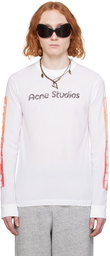 Acne Studios White Printed Long Sleeve T-Shirt