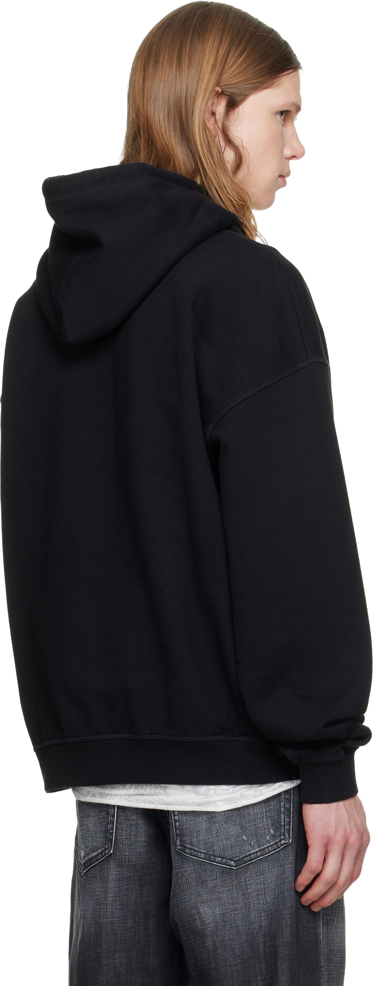 Dsquared2 Black D2 Signature Relax Fit Hoodie