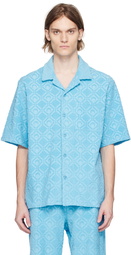 Marine Serre Blue Jacquard Shirt