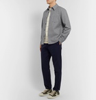 A.P.C. - Gingham Cotton and Linen-Blend Shirt - Navy