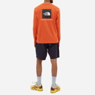The North Face Men's Long Sleeve Red Box T-Shirt in Burnt Ochre