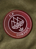 adidas Originals - C.P. Company Spezial Settend Logo-Appliquéd Cotton-Blend Corduroy Track Jacket - Green