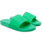 Gucci - Logo-Embossed Rubber Slides - Men - Bright green