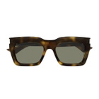 Saint Laurent Eyewear Saint Laurent Sl 810 Linea Corner Angle 003 Havana Green Sunglasses