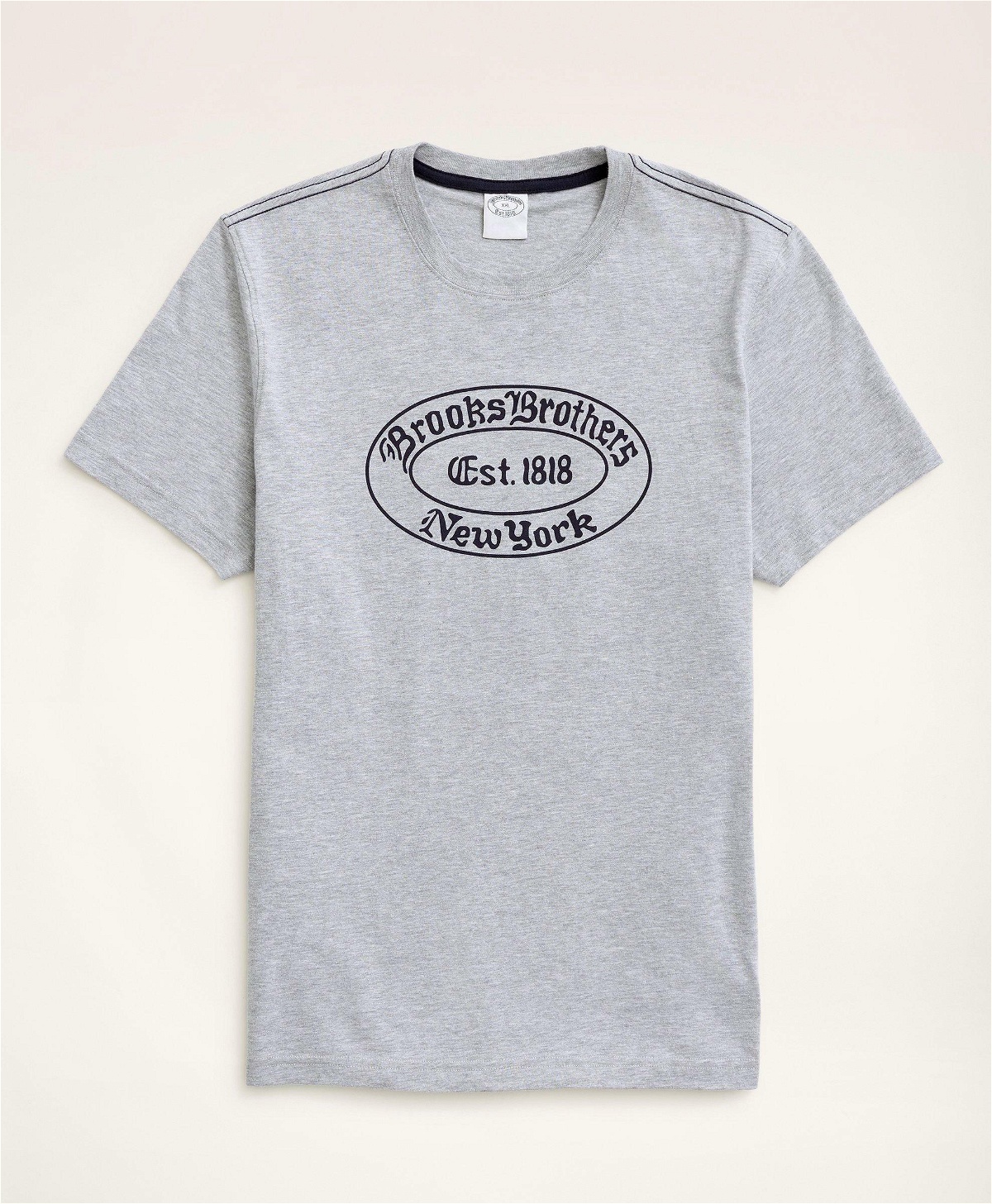 Photo: Brooks Brothers Men's Label Graphic T-Shirt | Heather Grey