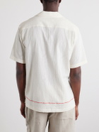 Orlebar Brown - Maitan Camp-Collar Embroidered Cotton Shirt - Neutrals