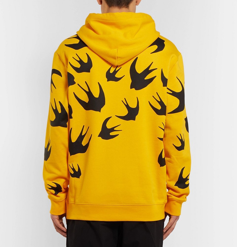 McQ Alexander McQueen Printed Loopback Cotton Jersey Hoodie