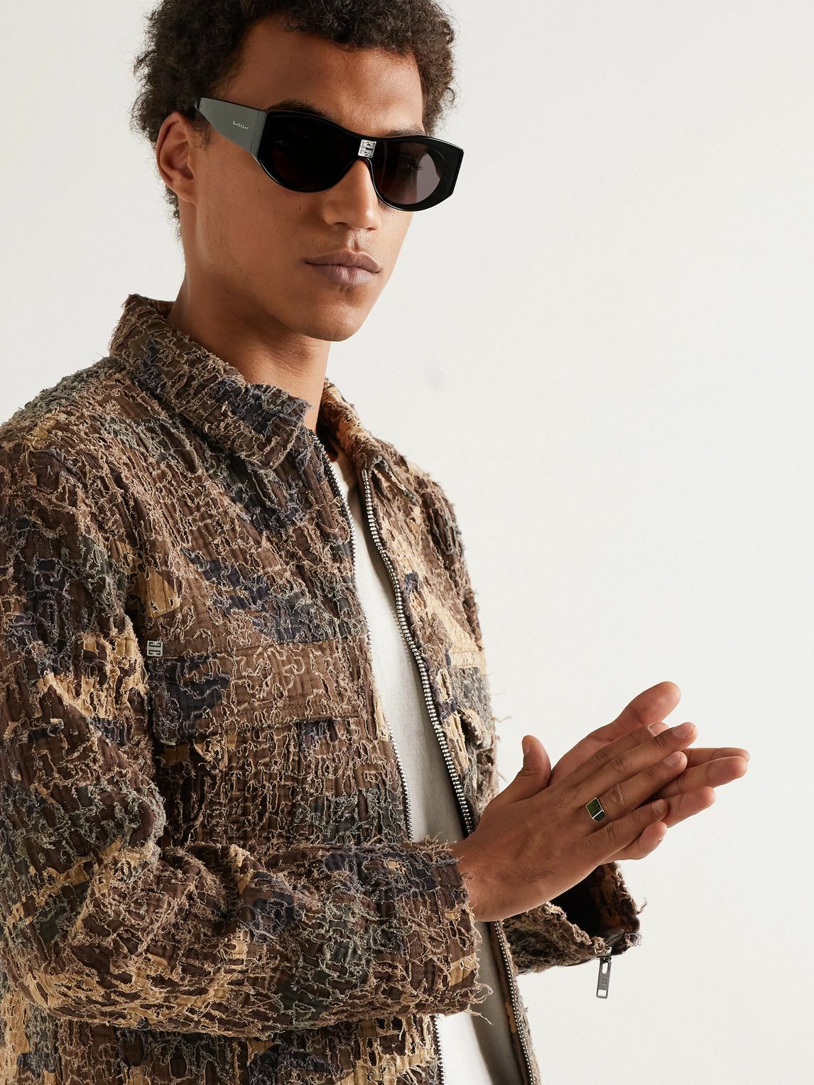 Givenchy - Round-Frame Acetate and Silver-Tone Sunglasses  display picture 1