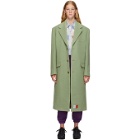 Martine Rose Green Wool Coat
