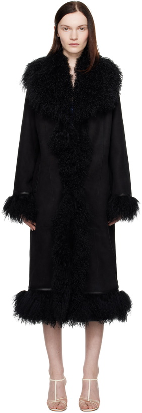 Photo: Saks Potts Black Bonna Shearling Coat