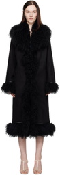 Saks Potts Black Bonna Shearling Coat