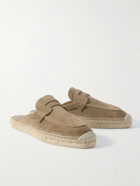 Christian Louboutin - Paquepapa Suede Backless Espadrilles - Brown