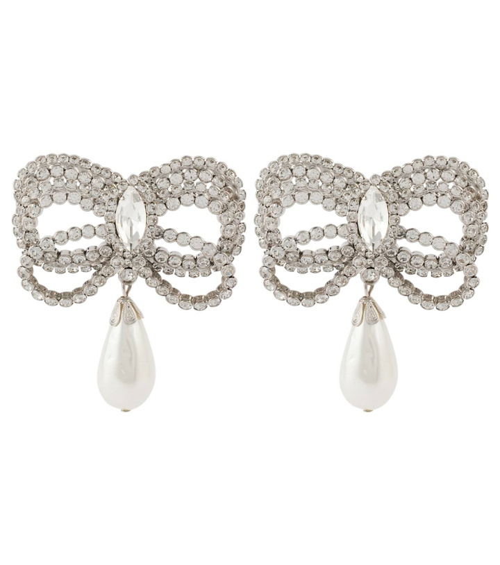 Photo: Alessandra Rich Crystal Bow embellished earrings