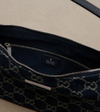 Gucci Lady Lunetta GG Small denim shoulder bag