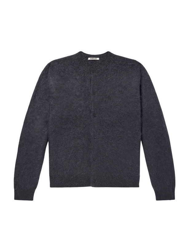 Photo: Auralee - Garment-Dyed Alpaca Cardigan - Gray