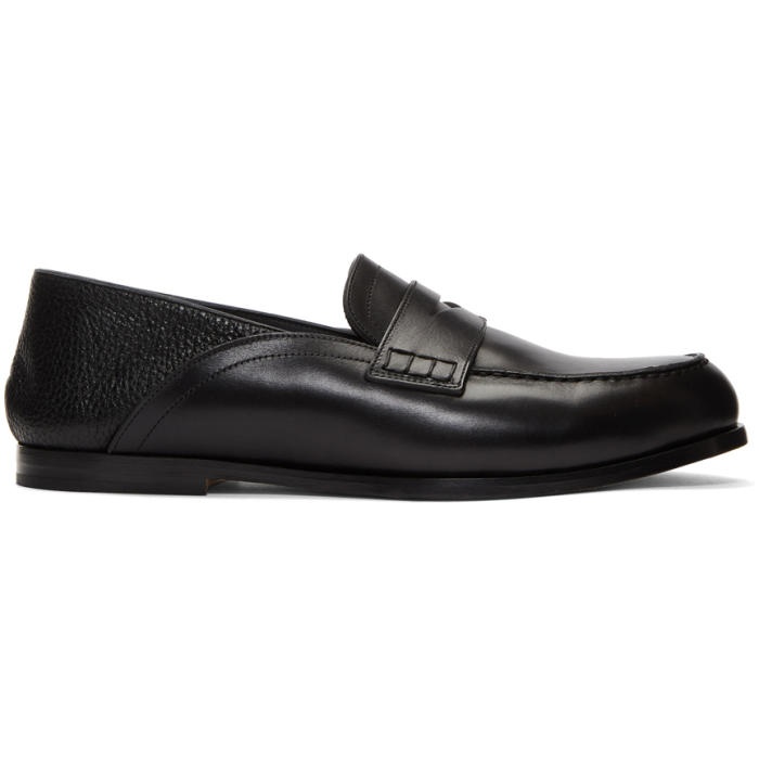 Photo: Loewe Black Convertible Penny Loafers 
