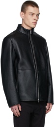 Theory Black Tobin Leather Jacket