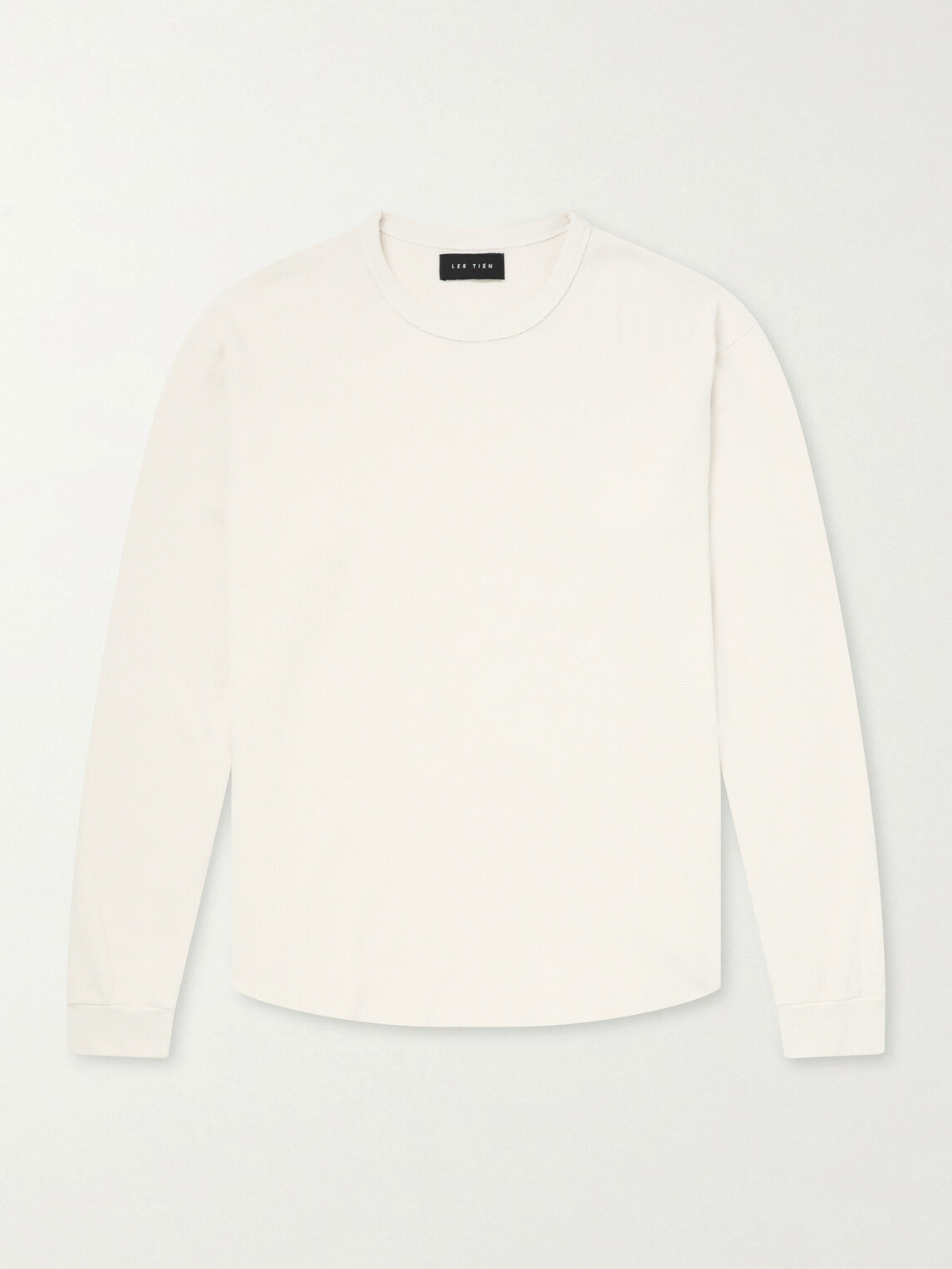 Les Tien - Thermal Baseball Cotton-Jersey Hem Tee - Neutrals