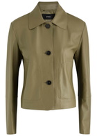 Arma Emy Panelled Leather Jacket Sage
