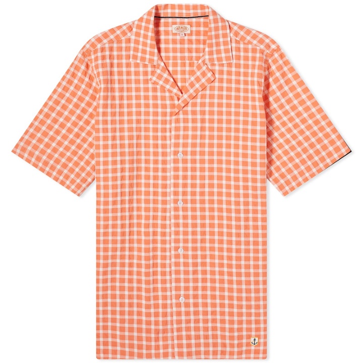 Photo: Armor-Lux Men's Check Vacation Shirt in Coral