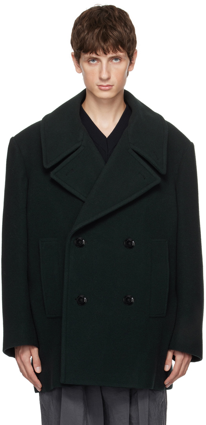 LEMAIRE Green Maxi Peacoat Lemaire