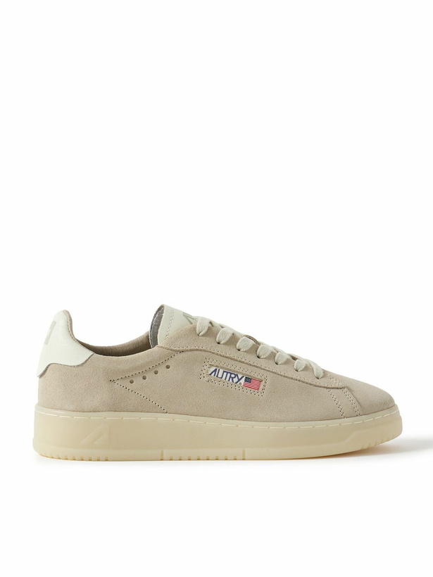 Photo: Autry - Dallas Leather-Trimmed Suede Sneakers - Brown