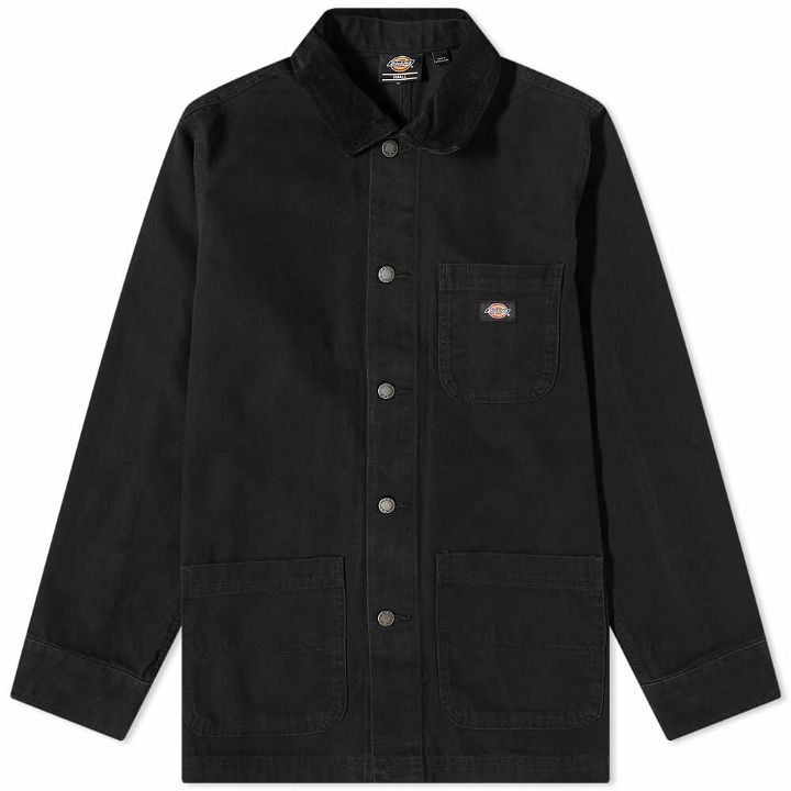 Photo: Dickies Men's Duck Canvas Chore Jacket in Stone Washed Black