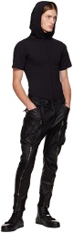 The Viridi-anne Black Zip Leather Pants