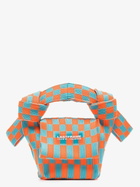 LASTFRAME Orange And Blue Obi Ichimatsu Mini Tote Bag