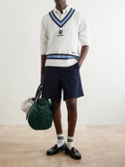 Polo Ralph Lauren - Wimbledon Logo-Embroidered Knitted Cotton Vest - Neutrals