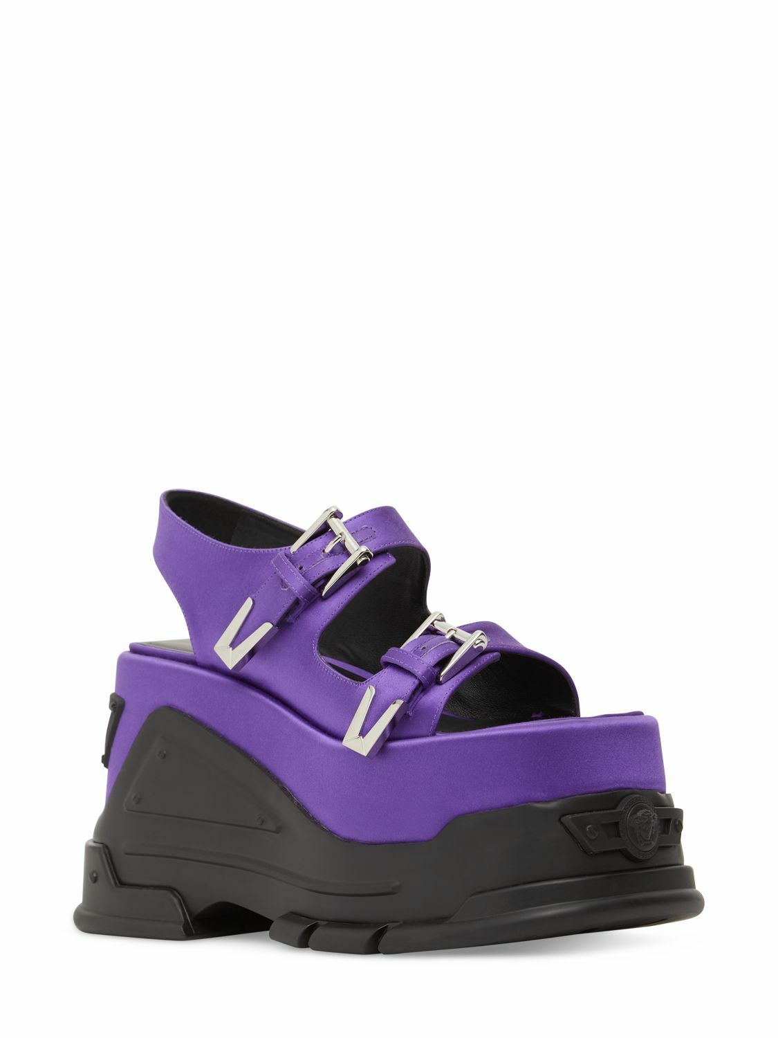 VERSACE - 120mm Satin Wedges