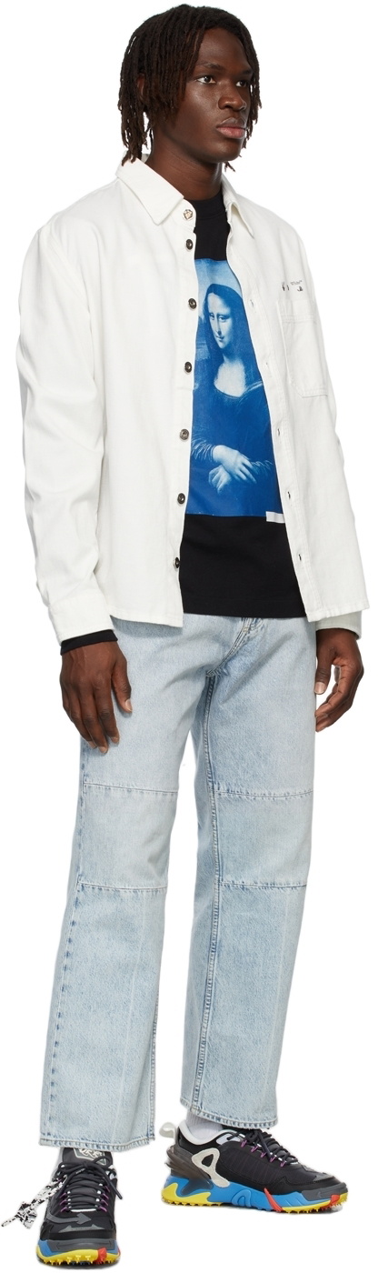OFFWHITE 19awバックペイントデニムシャツ Off-White White Caravaggio Paint Denim Shirt Off-White